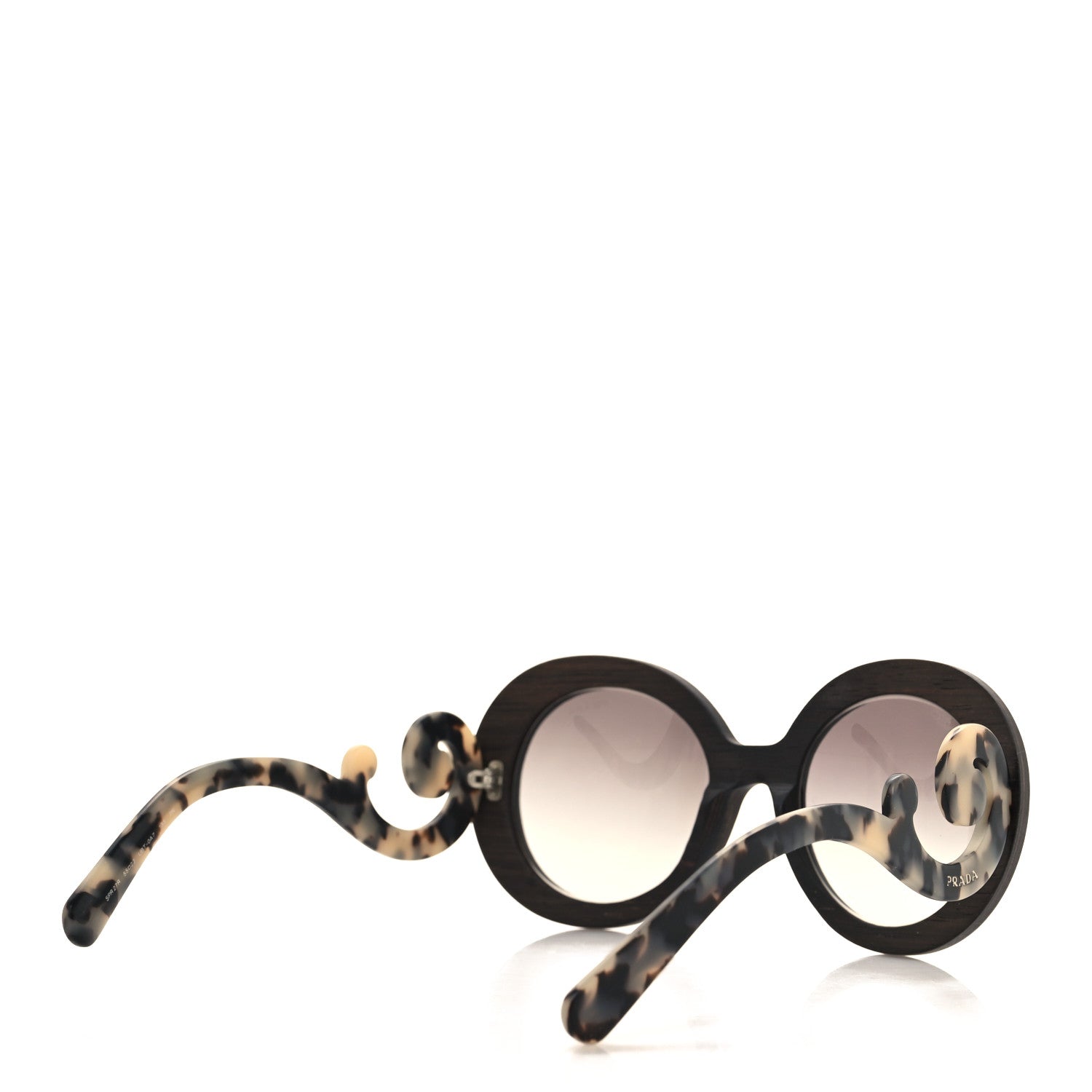 Prada Wooden Baroque Sunglasses SPR 27R Tortoise Dark Brown 4 of 6