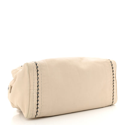 Chanel Smooth Calfskin Medium Luxe Ligne Bowler Light Beige 4 of 14