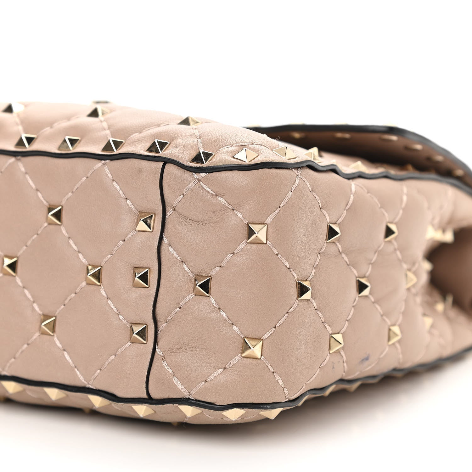 Valentino Garavani Lambskin Medium Rockstud Spike Shoulder Bag Poudre 10 of 12