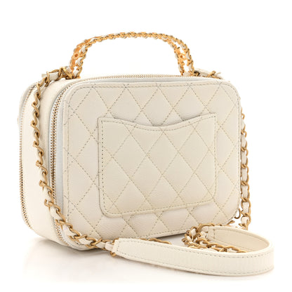 Chanel Caviar Quilted Small Pick Me Up Vanity Case White 3 of 16