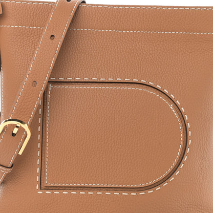 Delvaux Taurillon Pin Daily Surpique Bucket Vegetal Ivory 7 of 7