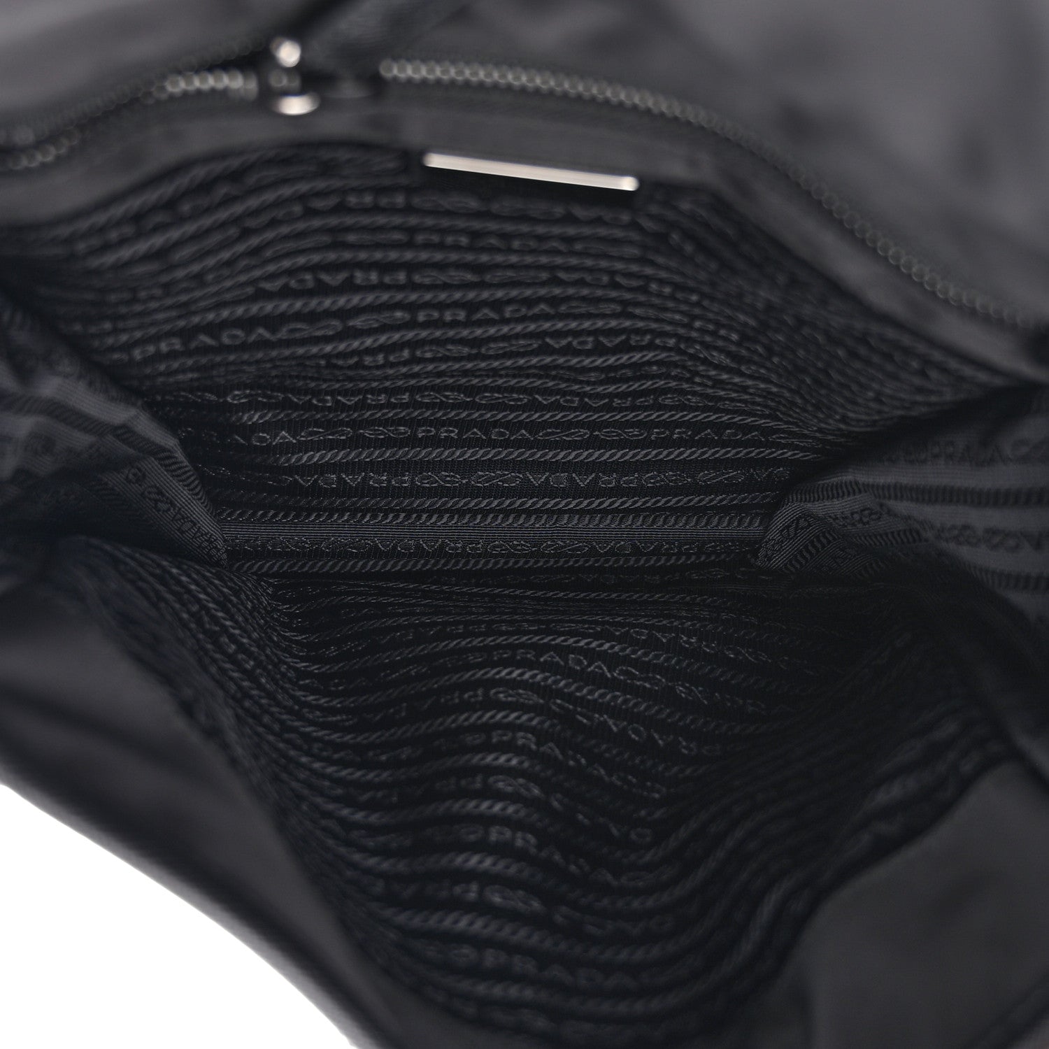 Prada Tessuto Nylon Saffiano Logo Messenger Bag Black 5 of 10