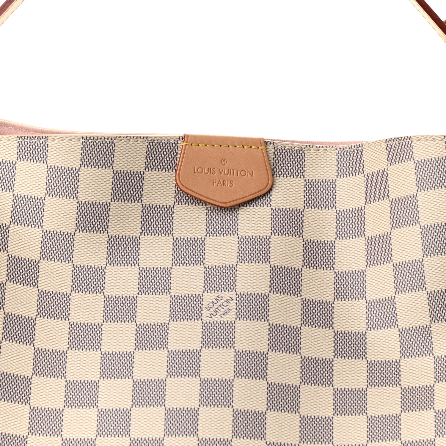 Louis Vuitton Damier Azur Graceful MM Rose Ballerine 8 of 9