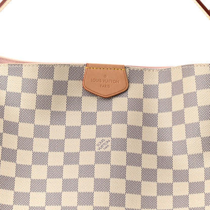 Louis Vuitton Damier Azur Graceful MM Rose Ballerine 8 of 9