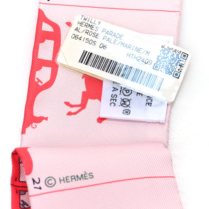 Hermes Silk Parade CG Twilly Rose Pale Marine Multicolor 3 of 3