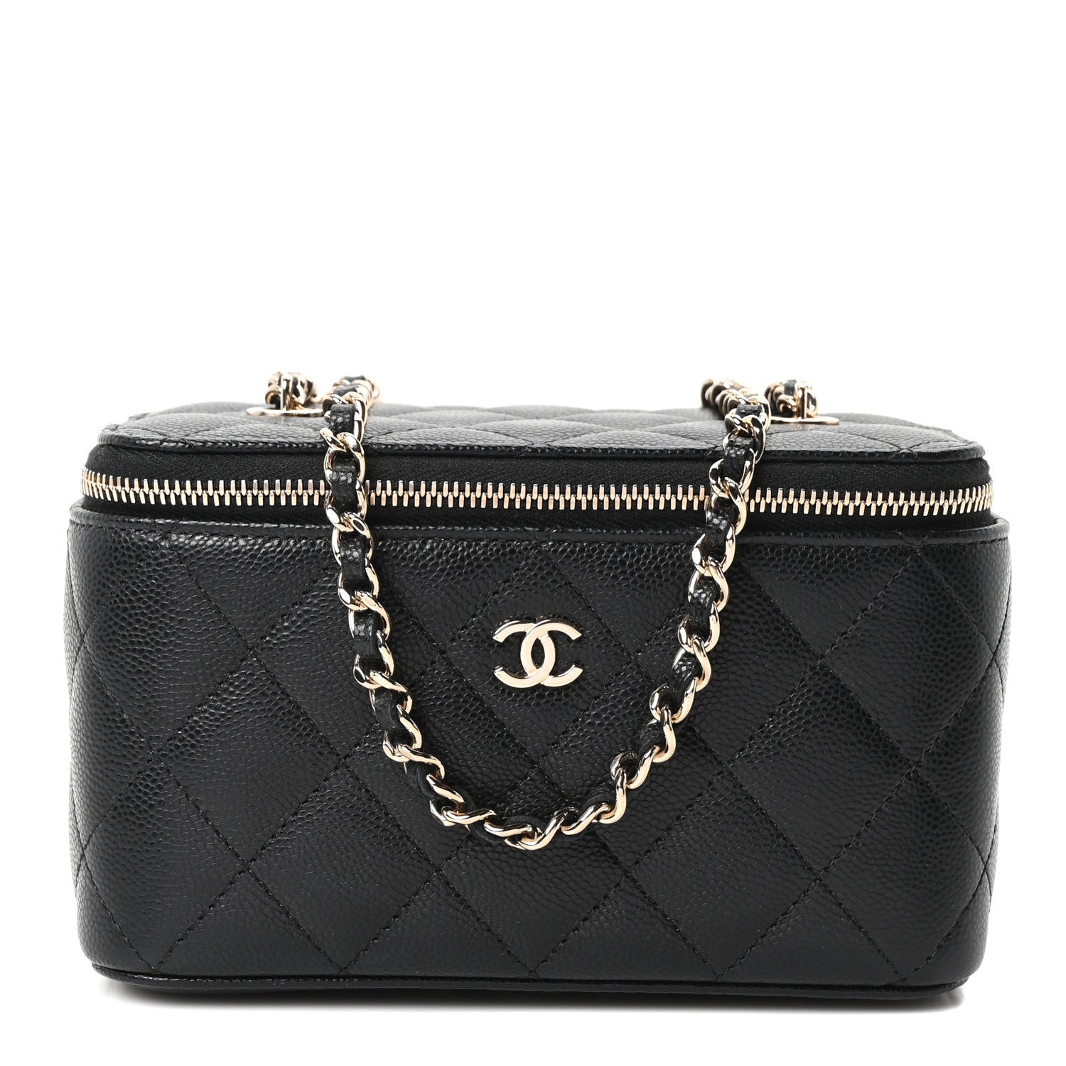Chanel Caviar Quilted Small Vanity Case With Chain Black 1 of 11