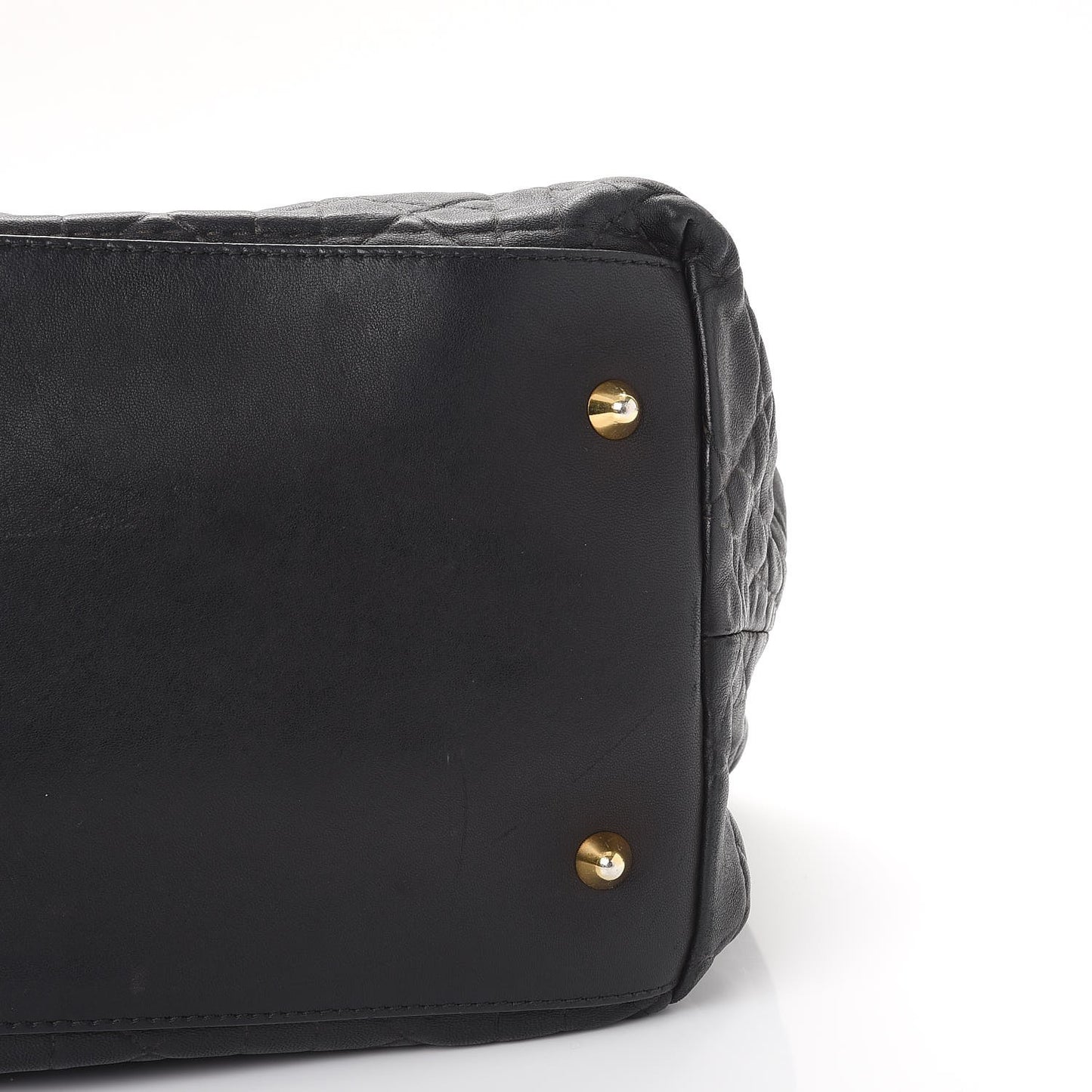 Lambskin Cannage Large Soft Lady Dior Shopping Tote Black