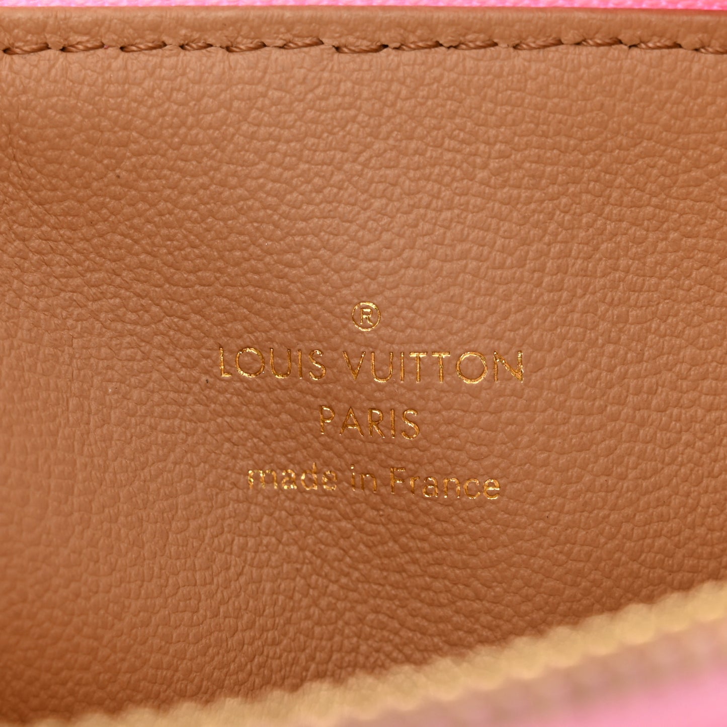 Lambskin Embossed Monogram Coussin PM Rose Bonbon