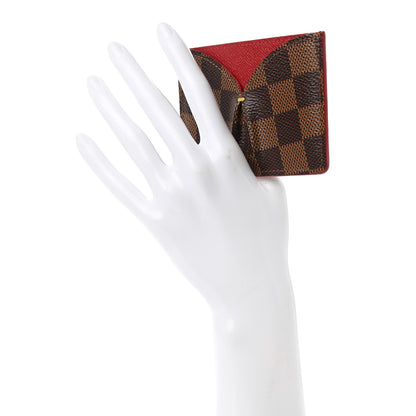Louis Vuitton Damier Ebene Caissa Card Holder Cherry 2 of 7