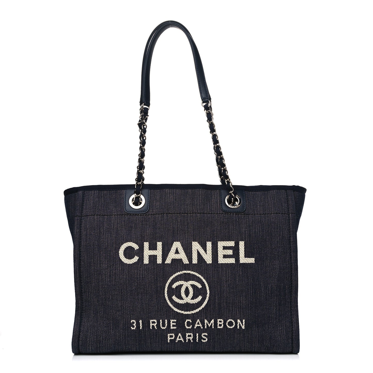 Denim Small Deauville Tote Dark Blue