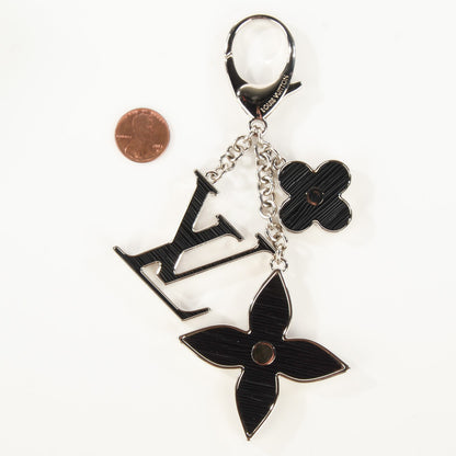 Louis Vuitton Electric Epi Fleur d'Epi Bag Charm Black 2 of 6