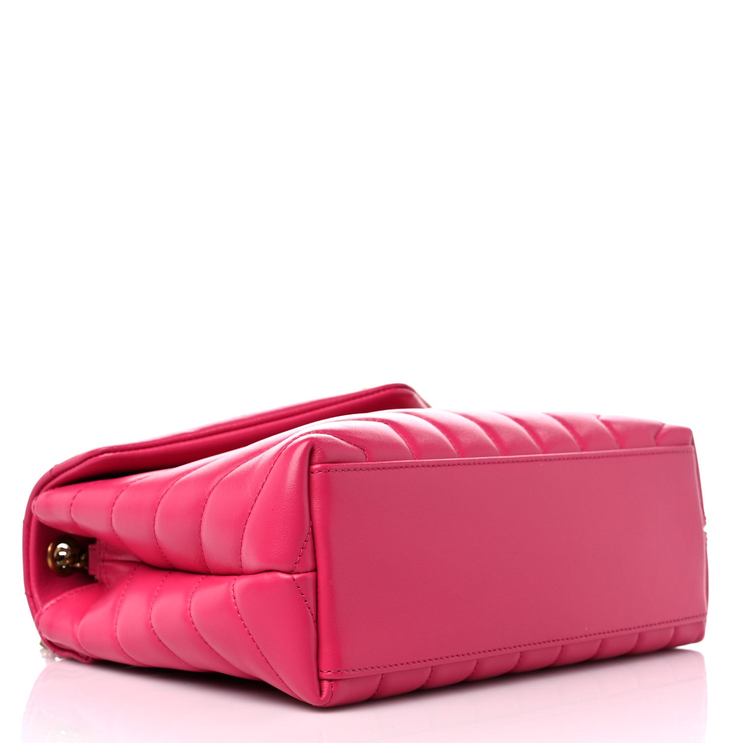 Saint Laurent Calfskin Y Quilted Monogram Small Loulou Chain Satchel Fresh Fuchsia 4 of 9
