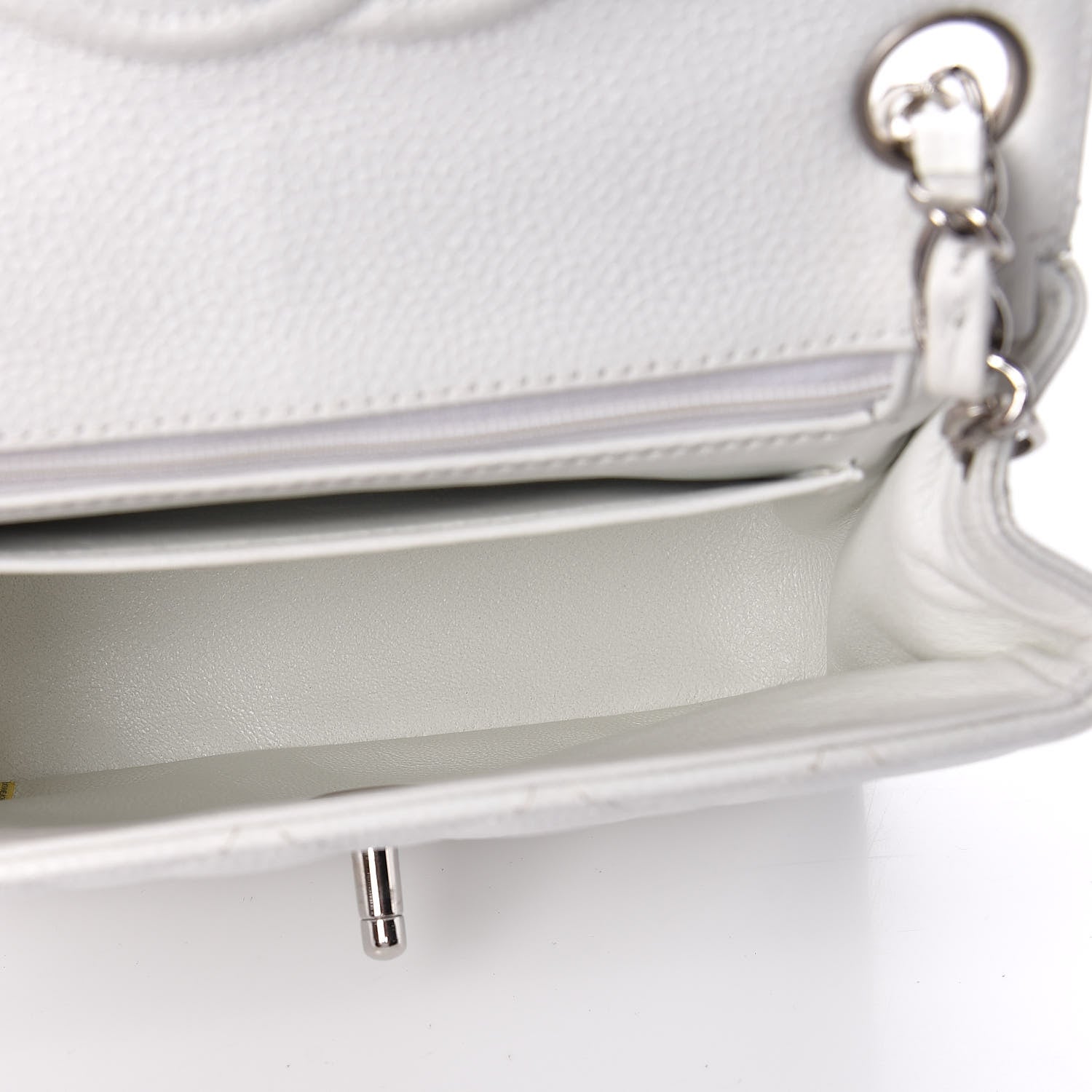 Chanel Caviar Quilted Mini Square Flap White 5 of 17
