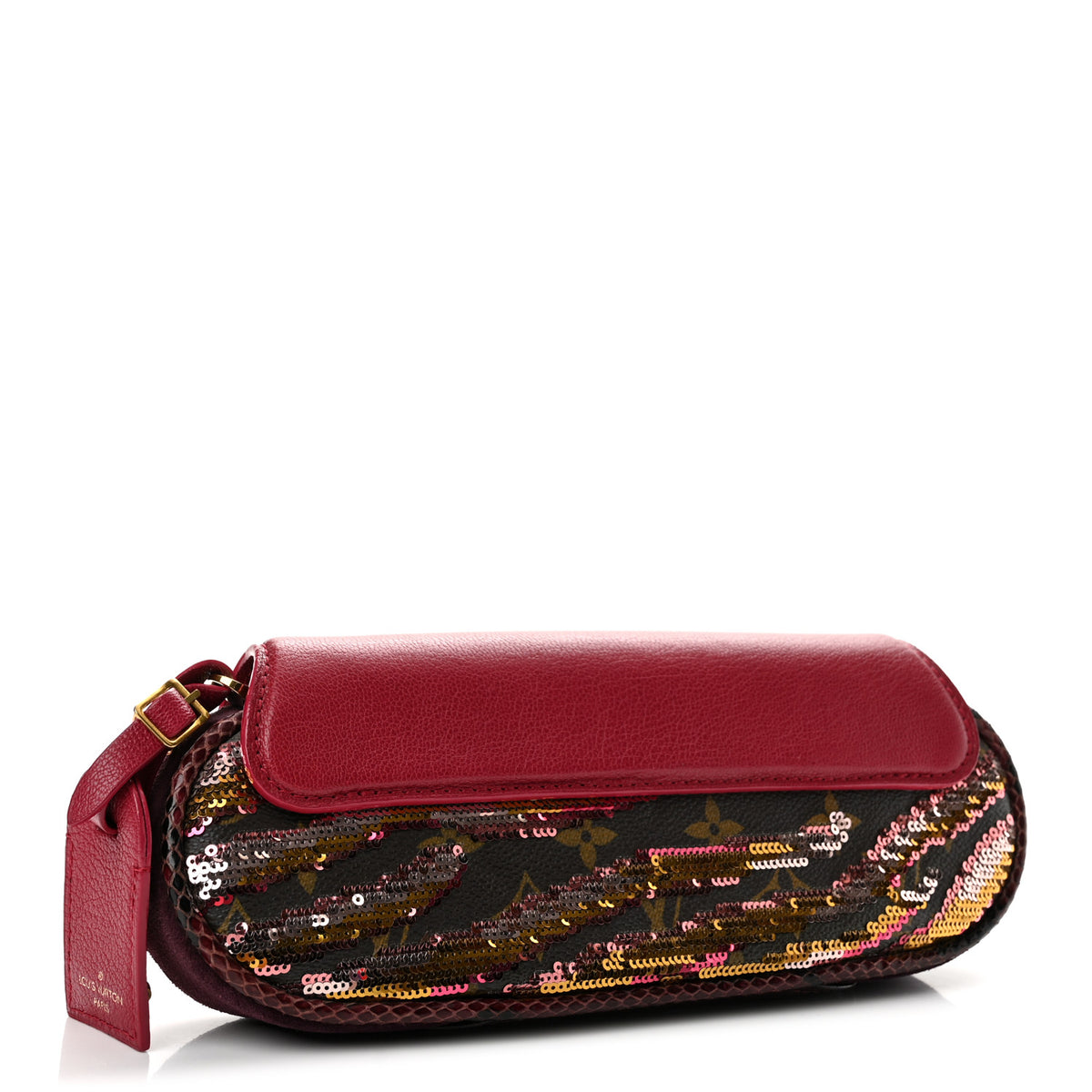 Louis Vuitton Monogram Sequins Savage Cub Clutch Rose 3 of 13