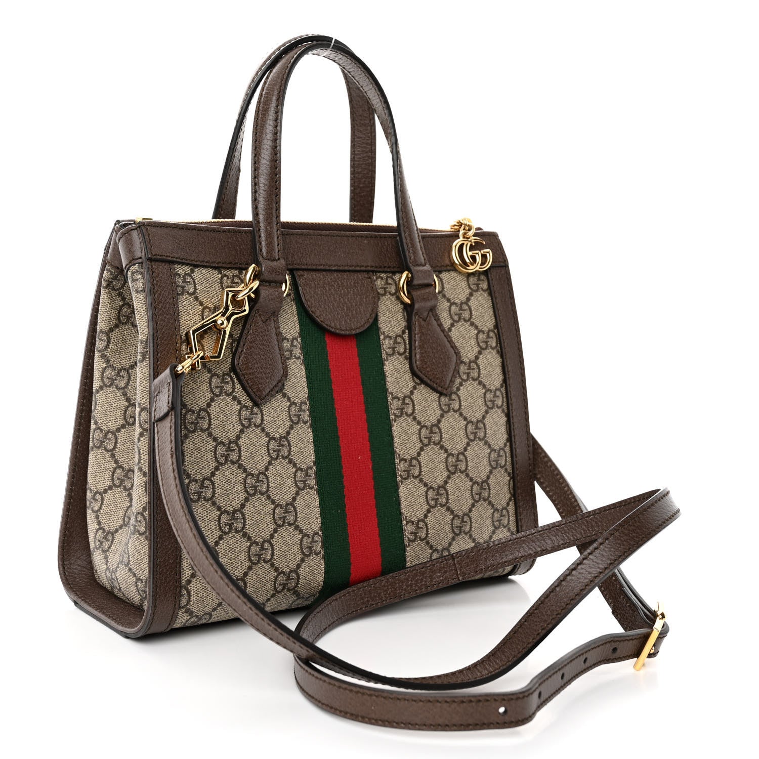 Gucci GG Supreme Monogram Small Ophidia Tote Bag Brown 3 of 10