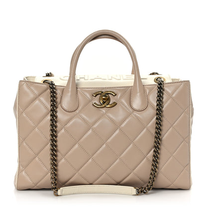 Chanel Lambskin Quilted Small Portobello Tote Beige 1 of 10