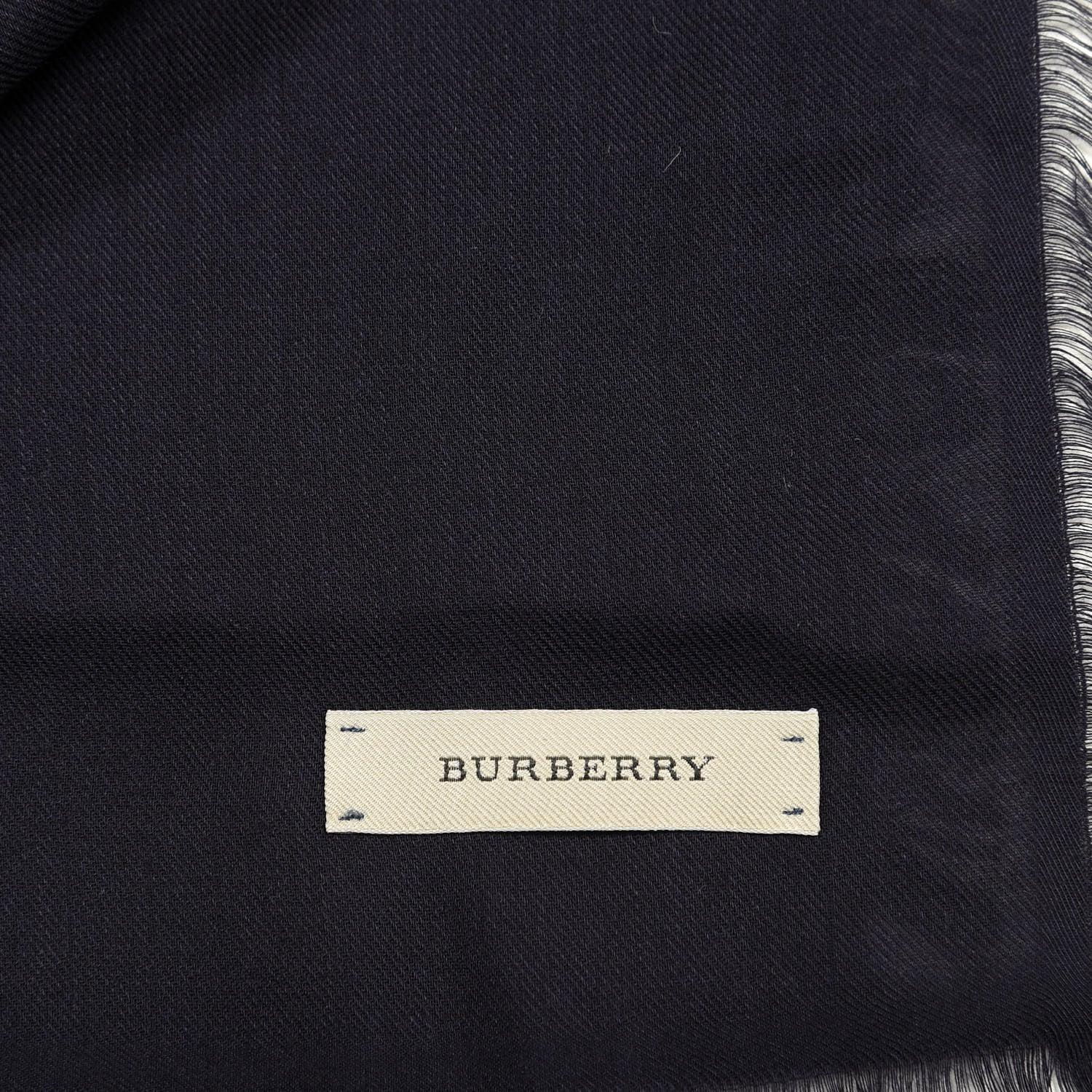 Burberry Modal Wool Overdyed Chambray Check Square Scarf Dark Purple 2 of 3