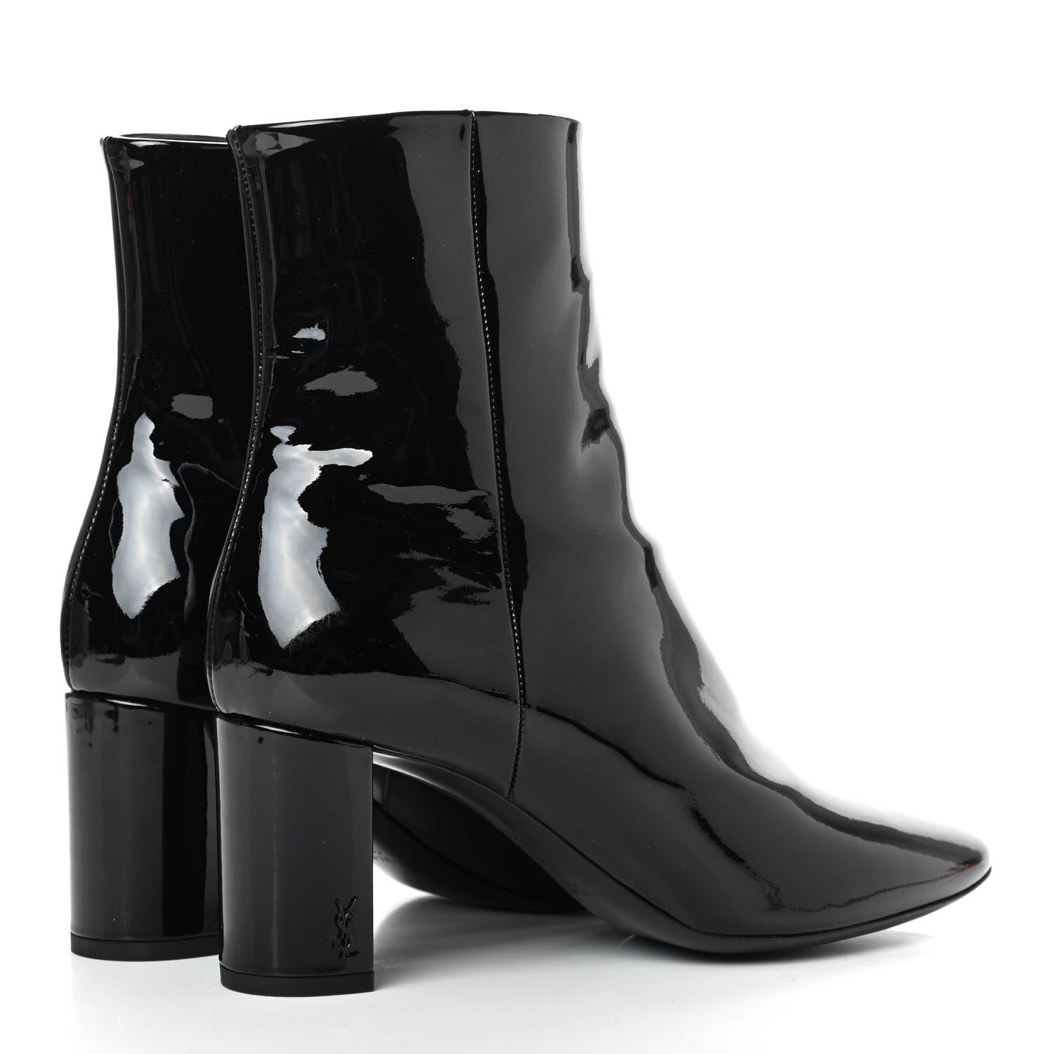 Saint Laurent Patent Loulou Ankle Zip Boot 38.5 Black 3 of 4