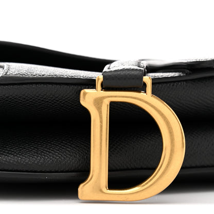 Christian Dior Grained Calfskin Mini Saddle Bag Black 11 of 11