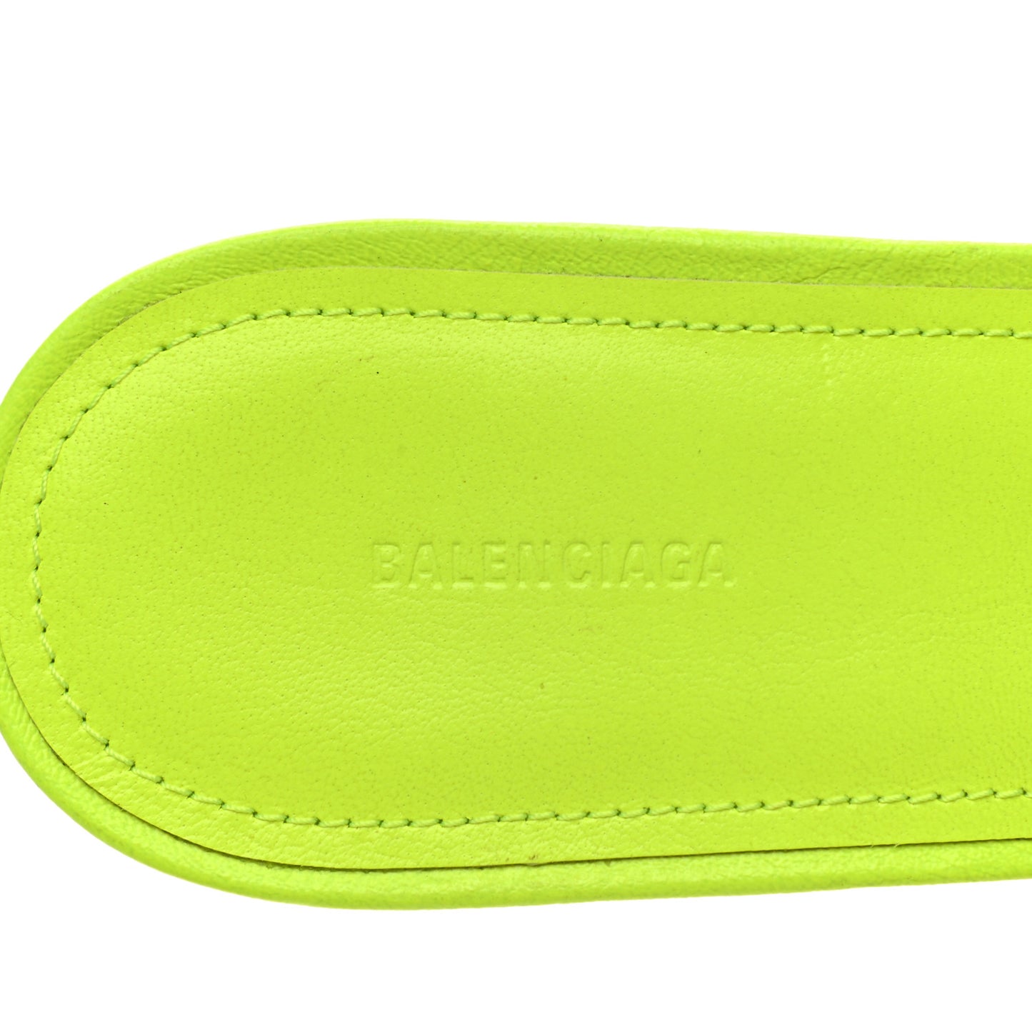 Agneau Arena Cagole 50mm Slide Sandals 39.5 Fluo Yellow
