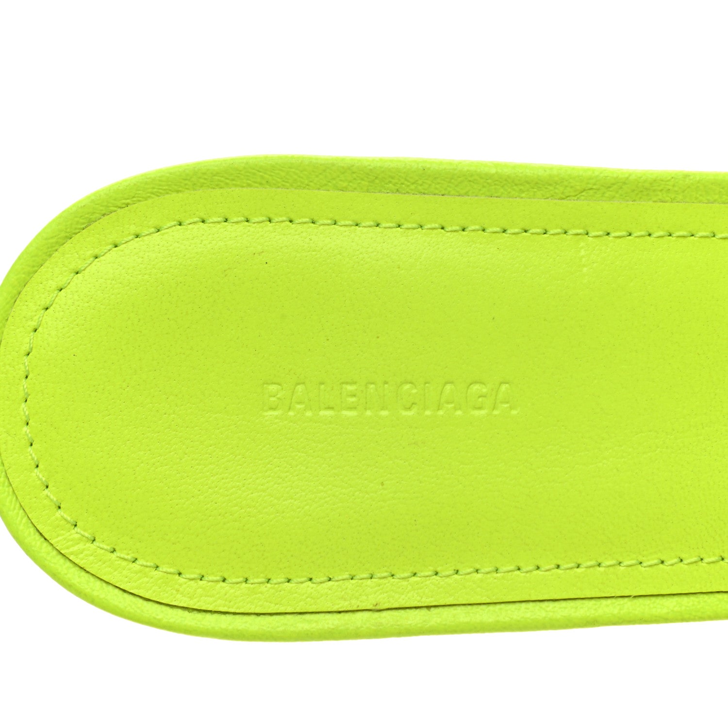 Balenciaga Agneau Arena Cagole 50mm Slide Sandals 39.5 Fluo Yellow 7 of 8