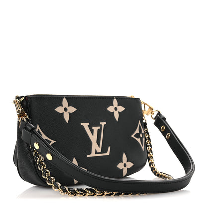 Louis Vuitton Empreinte Monogram Giant Multi Pochette Accessories Black Beige 3 of 9