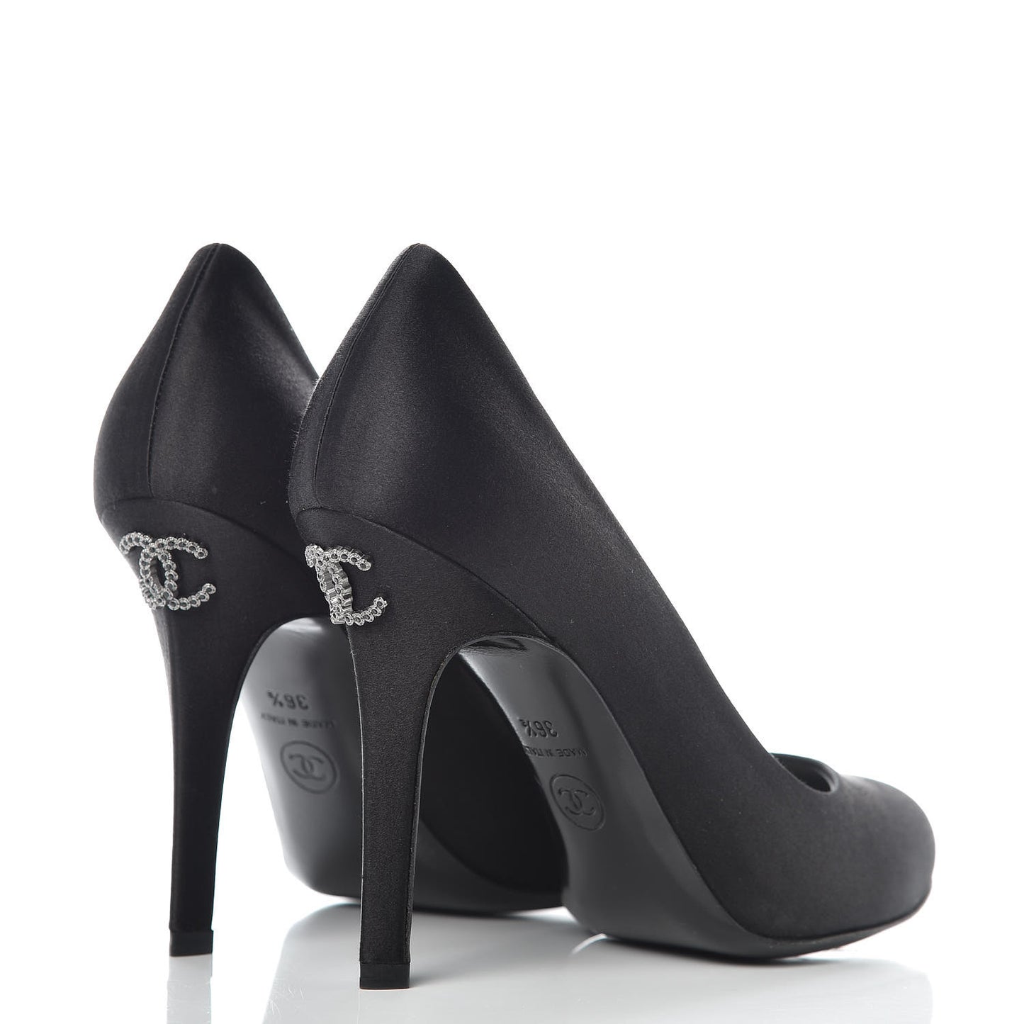 Satin CC Pumps 36.5 Black