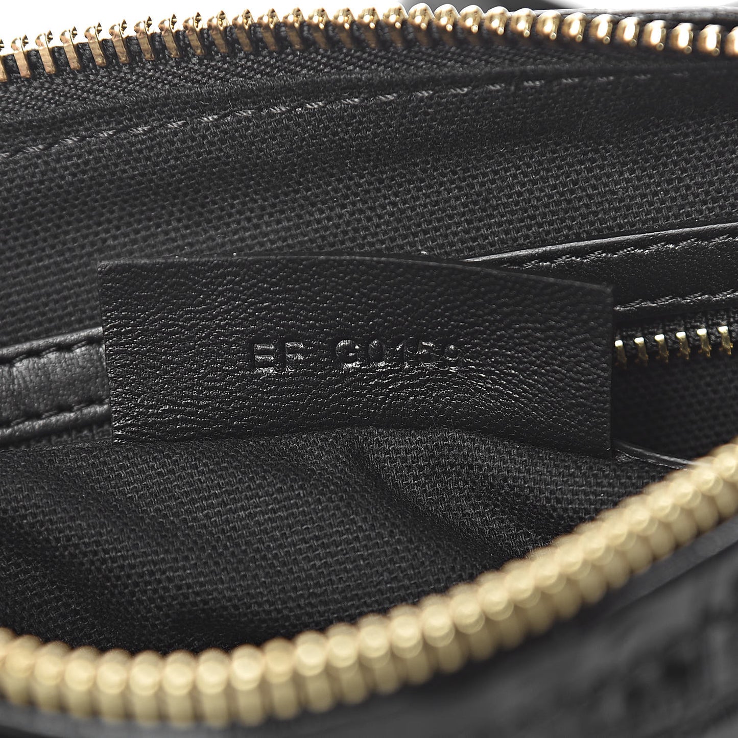 Calfskin Crocodile Embossed Small Pandora Black