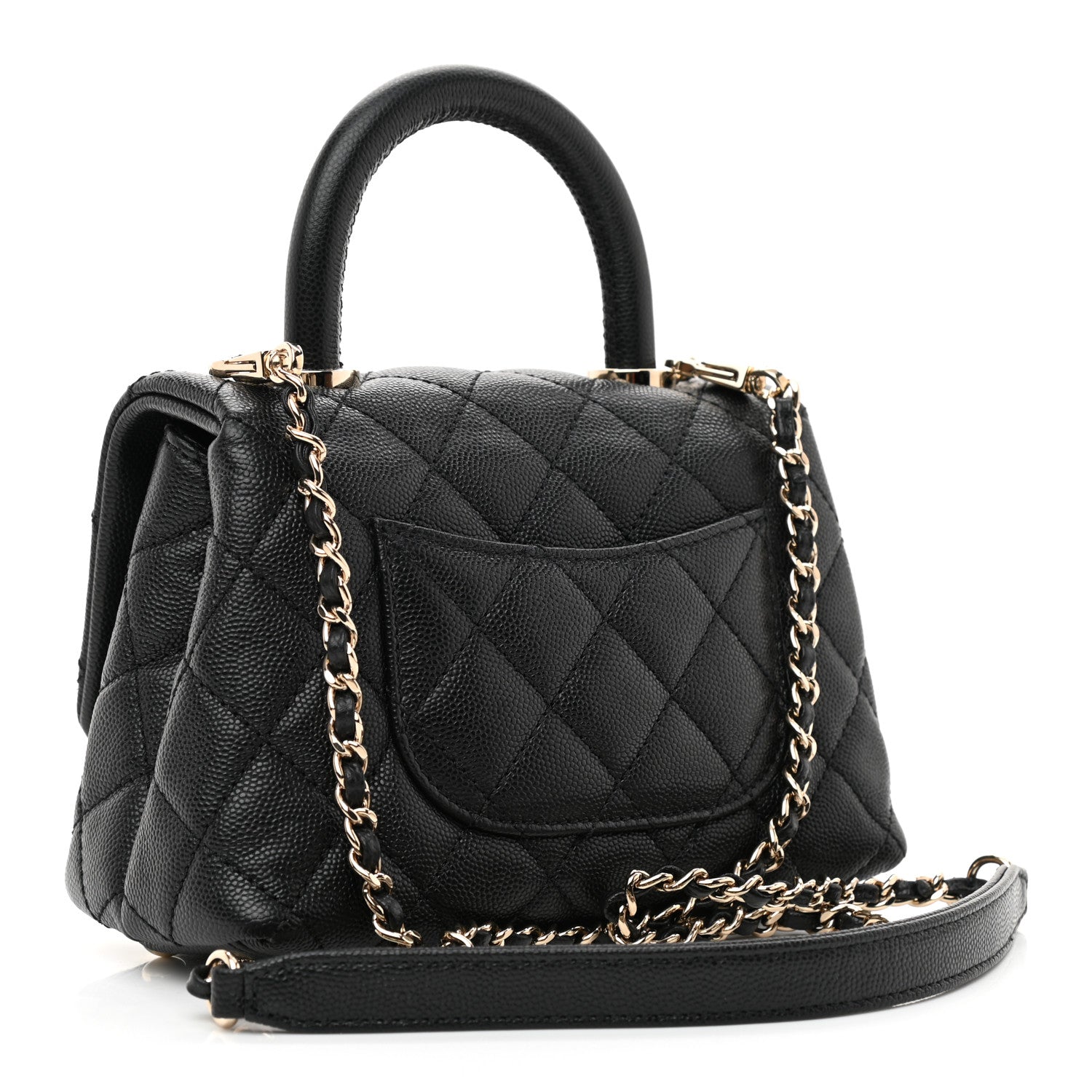 Chanel Caviar Quilted Extra Mini Coco Handle Flap Black 3 of 10