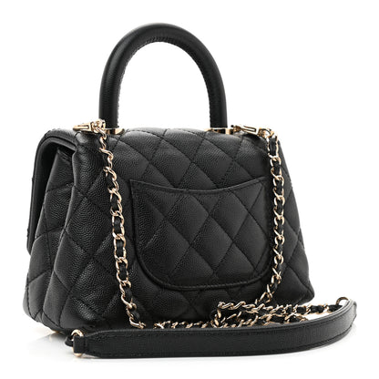 Chanel Caviar Quilted Extra Mini Coco Handle Flap Black 3 of 10