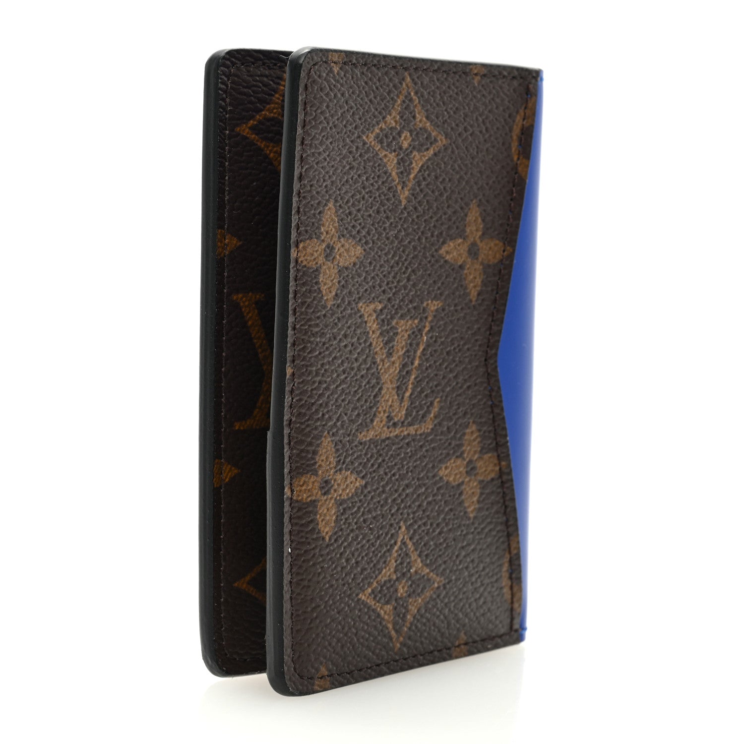 Louis Vuitton Monogram Macassar Pocket Organizer NM Blue 3 of 7