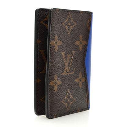 Louis Vuitton Monogram Macassar Pocket Organizer NM Blue 3 of 7