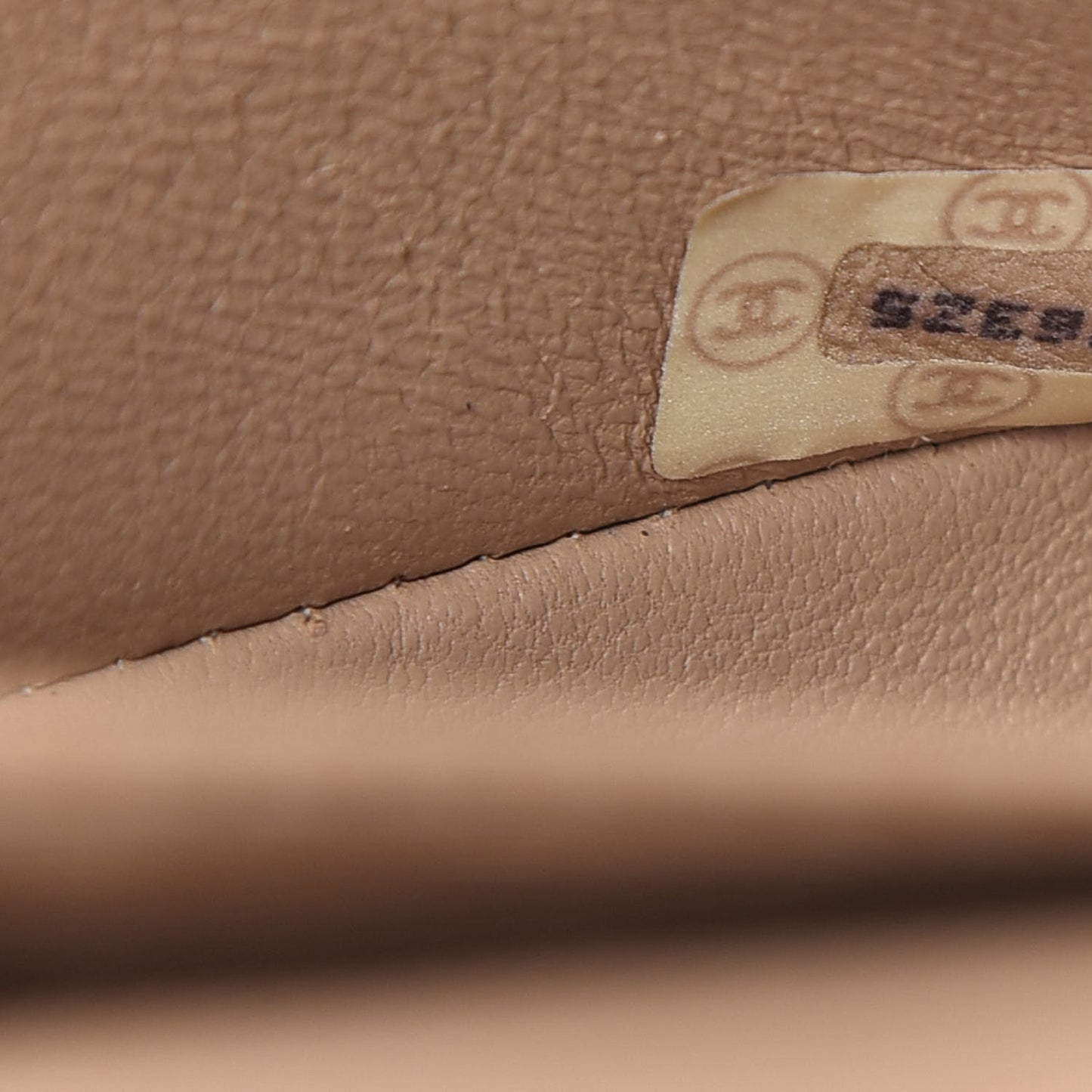 Lambskin Quilted Small Double Flap Beige