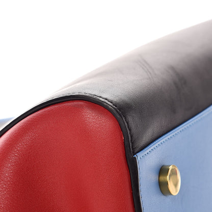 Saint Laurent Calfskin Small Cabas Rive Gauche Bag Black Red Yellow White 11 of 14