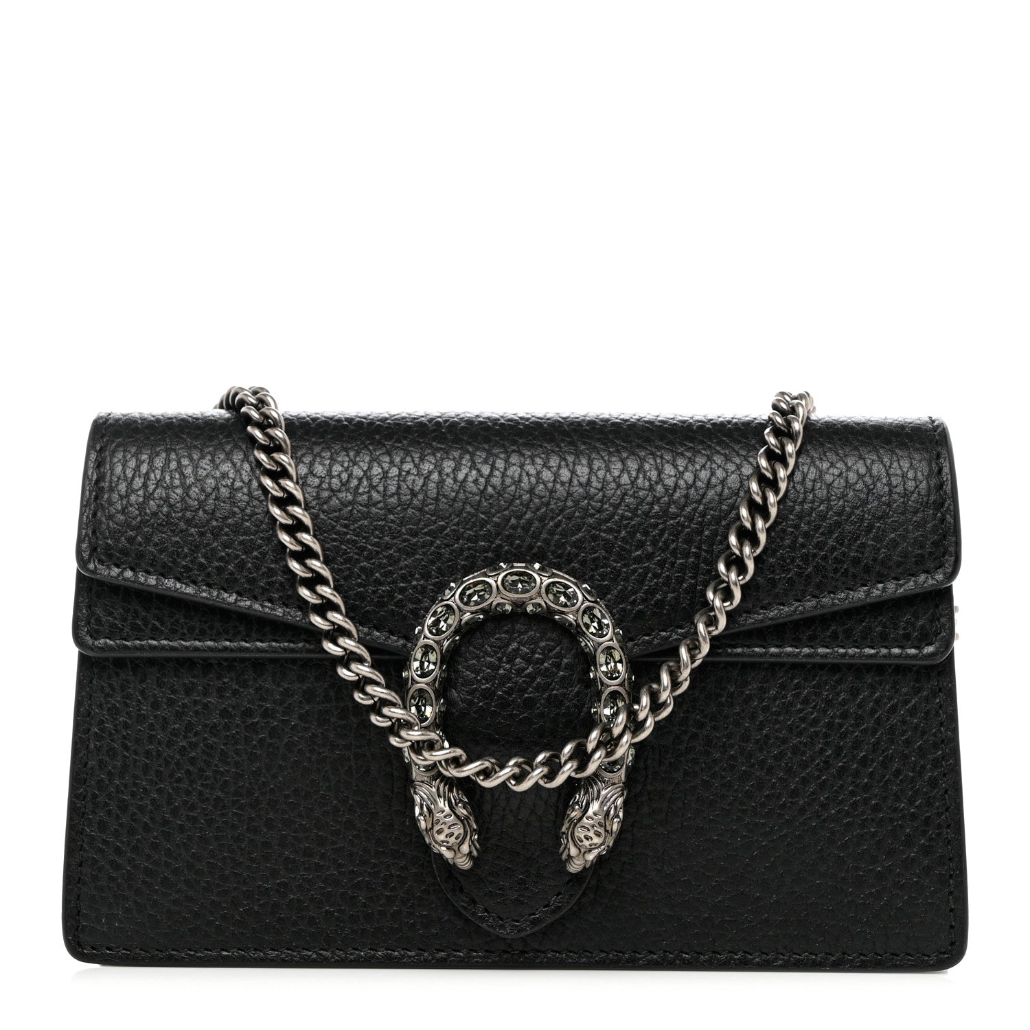 Gucci Calfskin Super Mini Dionysus Shoulder Bag Black 1 of 9
