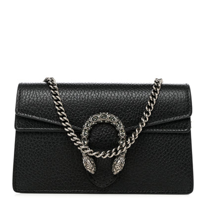 Gucci Calfskin Super Mini Dionysus Shoulder Bag Black 1 of 9