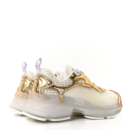 Christian Dior Matte Technical Fabric Mesh Dior Vibe Sneakers 39 White Gold 5 of 9