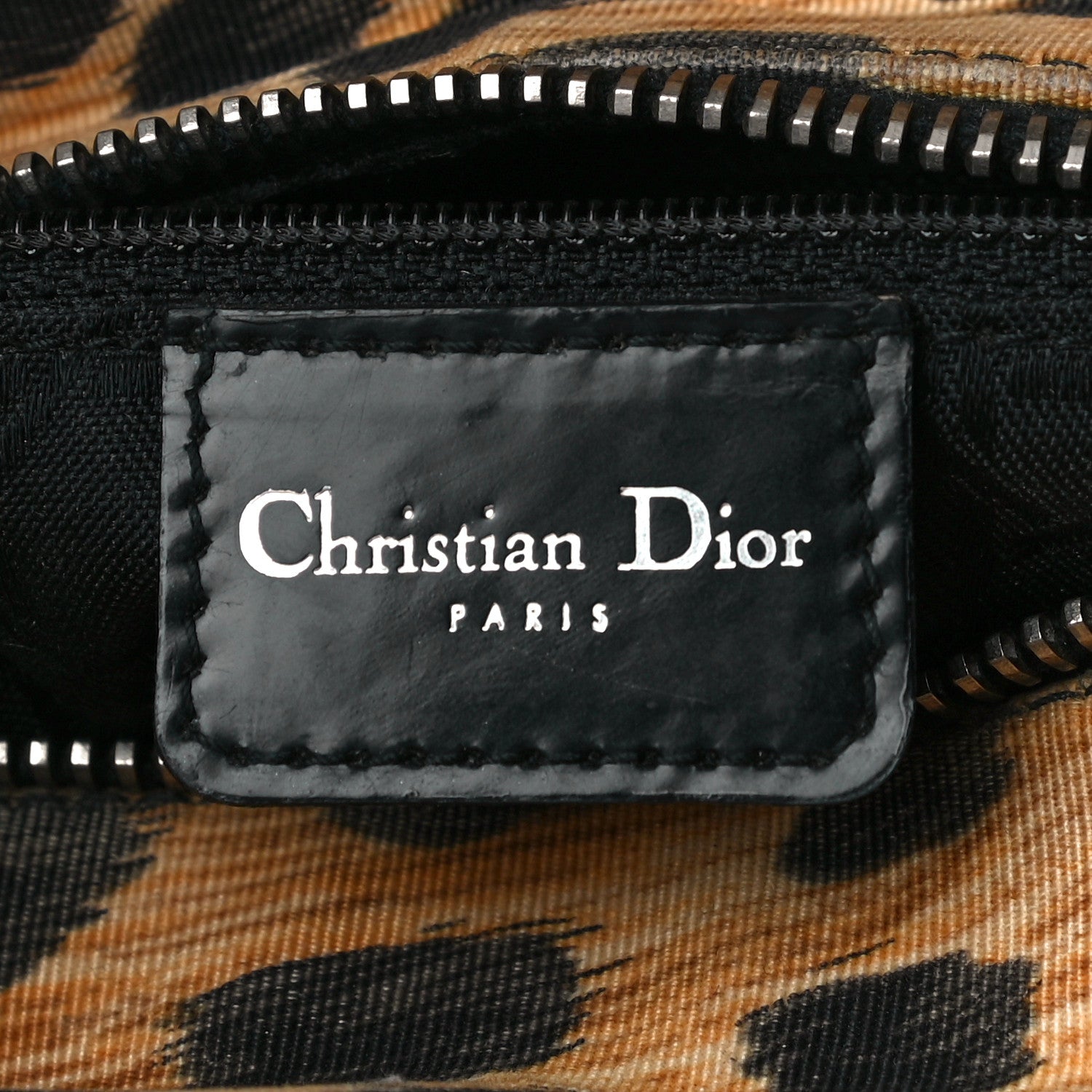 Christian Dior Canvas Leopard Print Medium Lady Dior 6 of 10