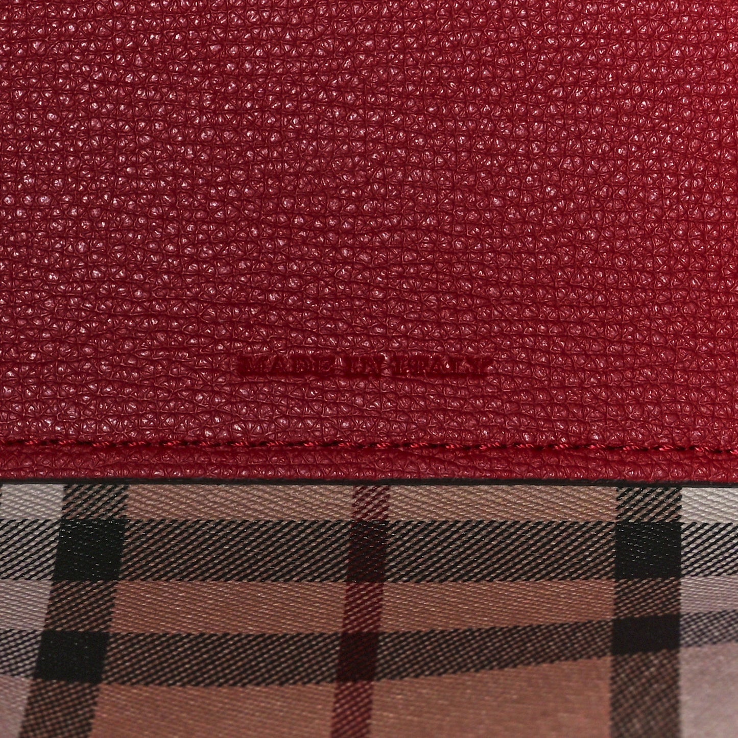 Haymarket Check Small Reversible Tote Poppy Red