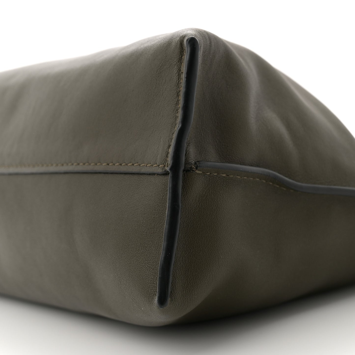 Nappa Calfskin Medium Flamenco Knot Clutch Avocado Green