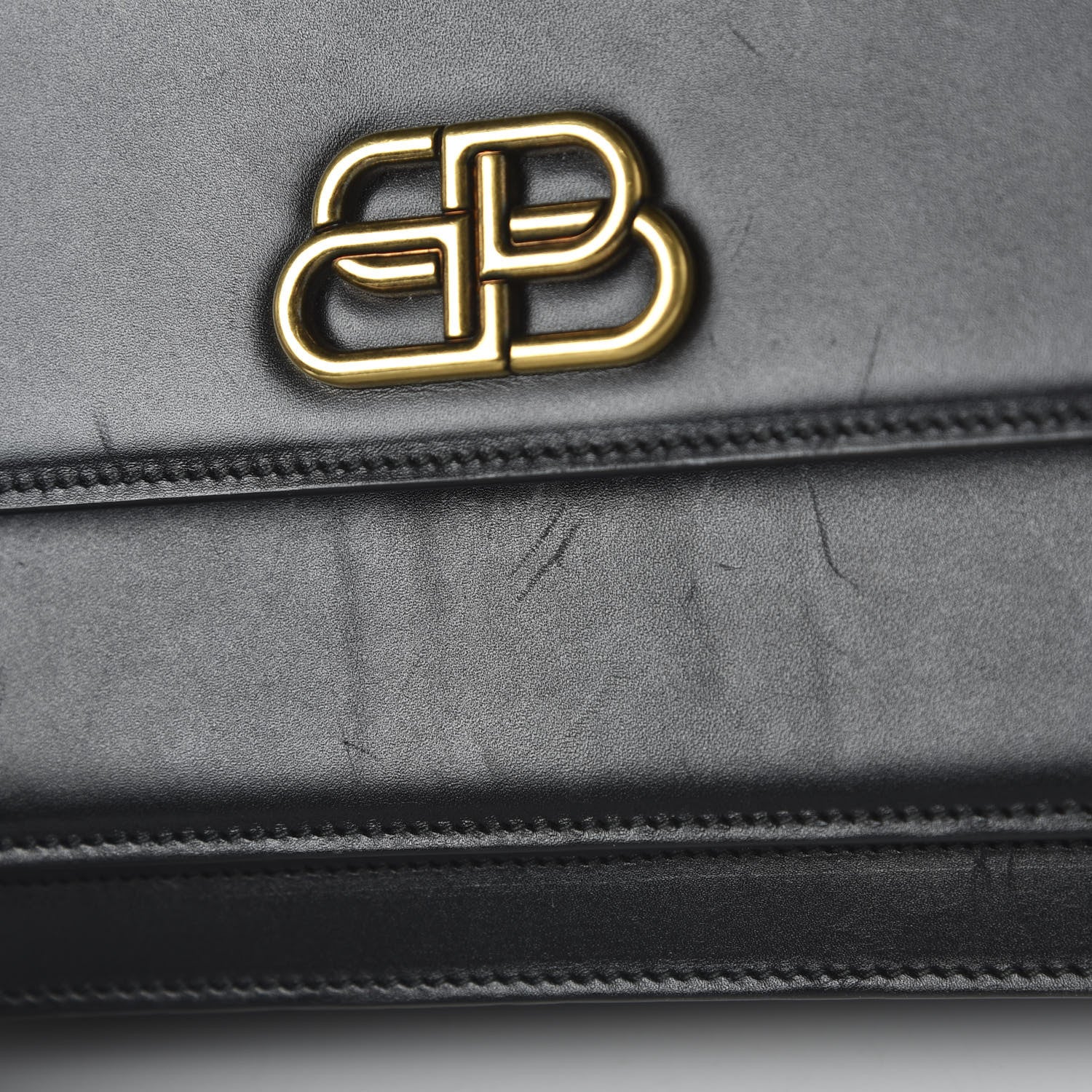 Balenciaga Box Calfskin Large Sharp Top Handle Bag Black 9 of 10