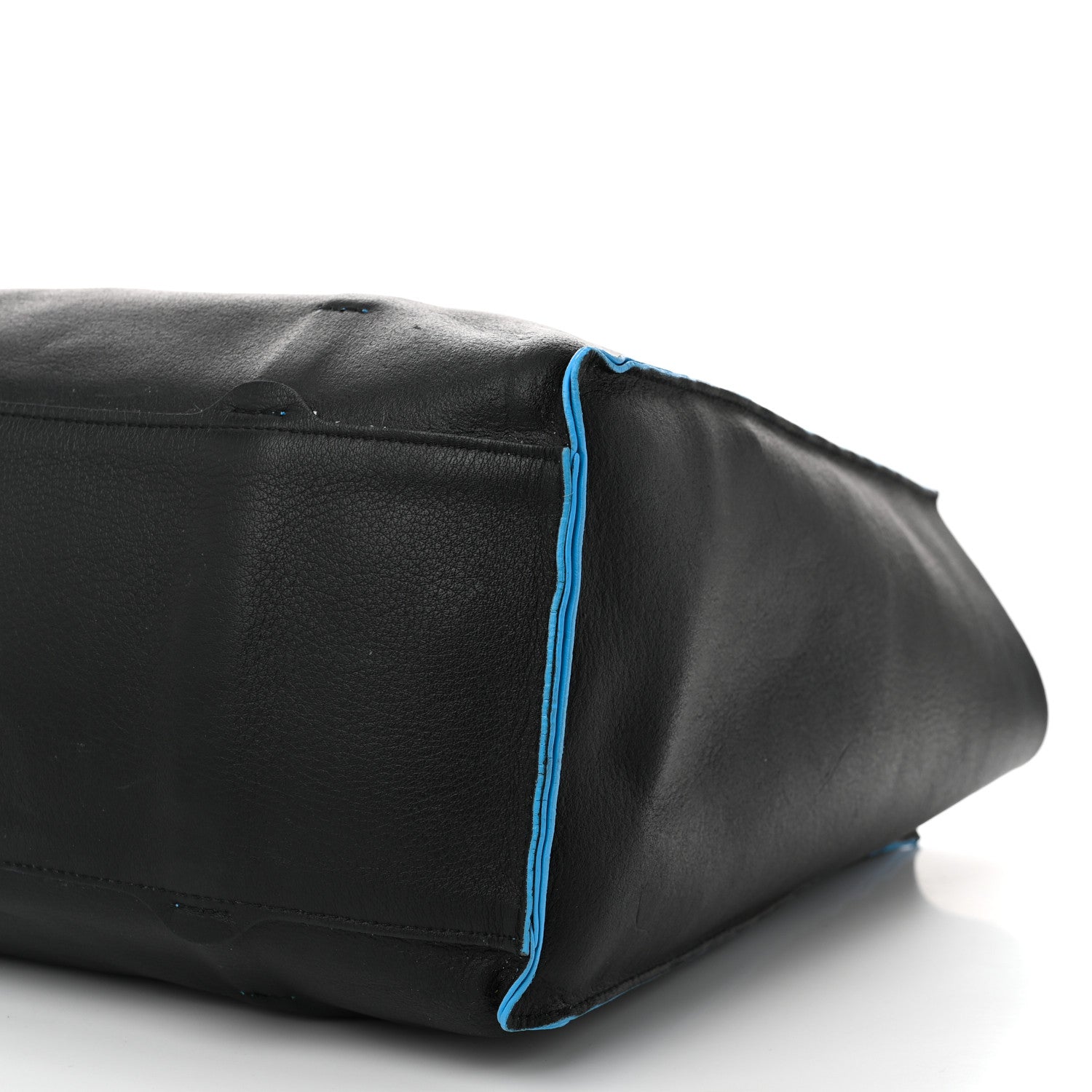 Balenciaga Veau Baltimore Double Sided Small Everyday Tote Bleu Turquoise Black 17 of 21