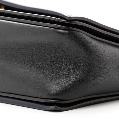 Celine Shiny Smooth Calfskin Medium Frame Shoulder Bag Black Navy 10 of 15