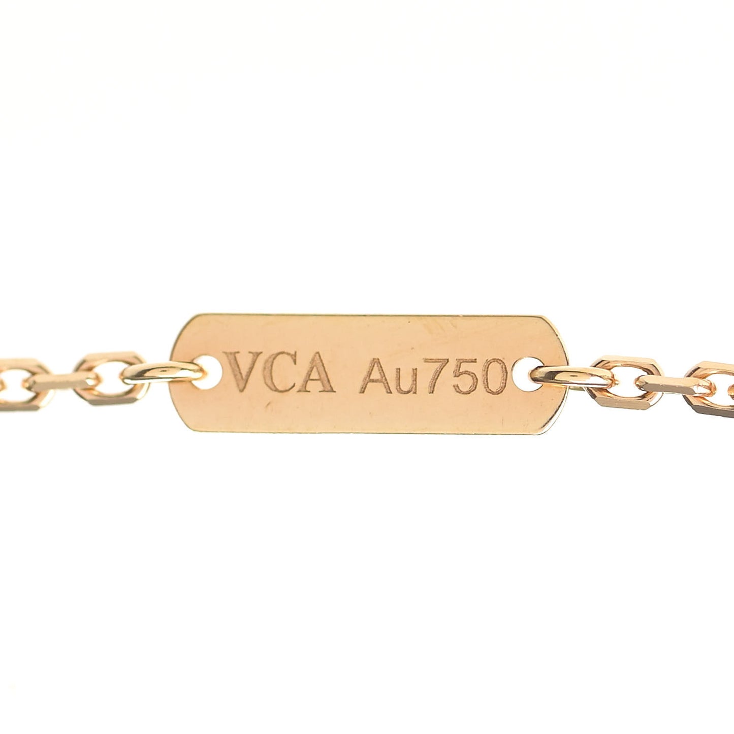18K Yellow Gold Carnelian Vintage Alhambra Pendant Necklace