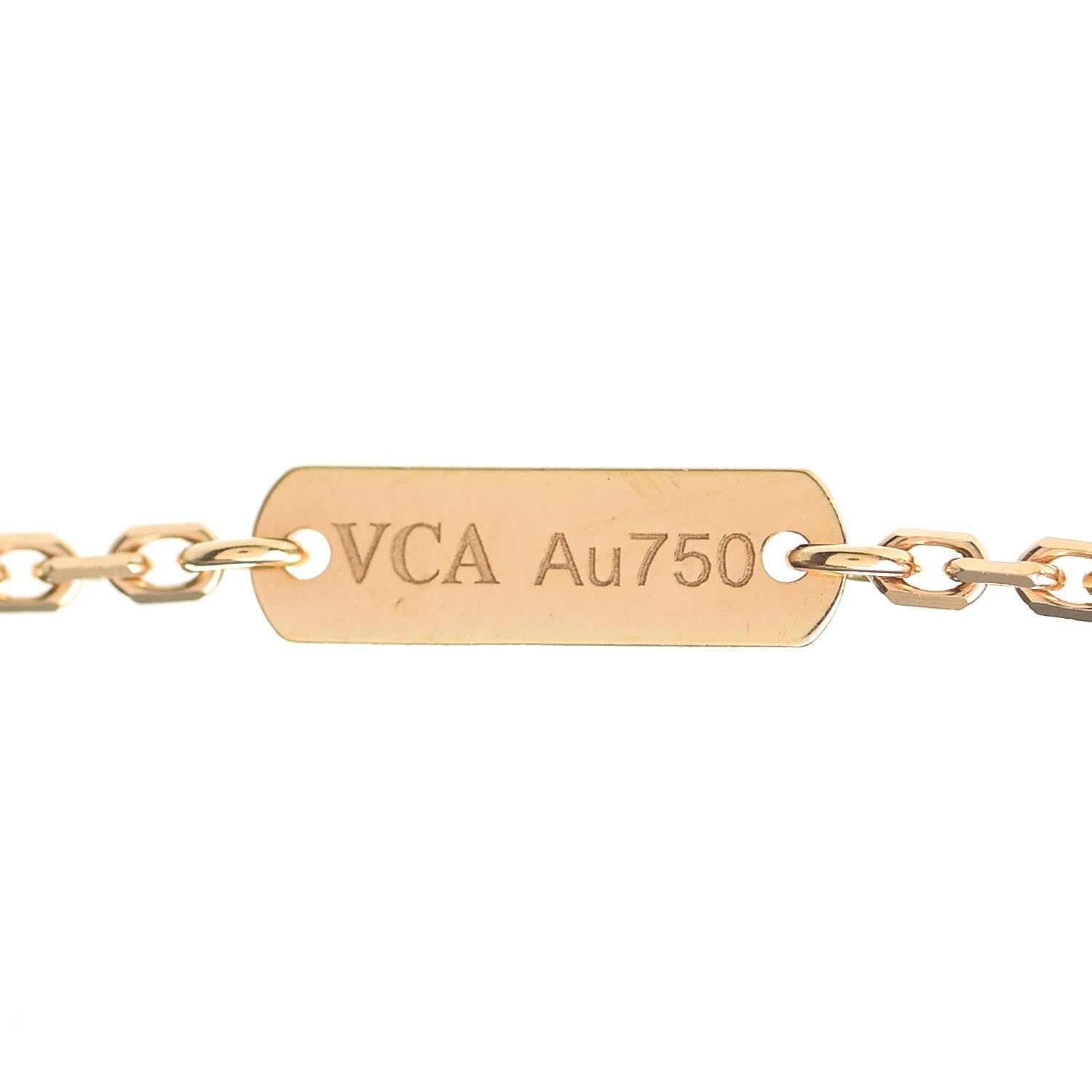 Van Cleef & Arpels 18K Yellow Gold Carnelian Vintage Alhambra Pendant Necklace 5 of 7