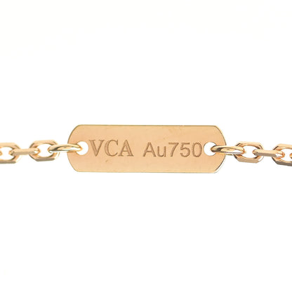 Van Cleef & Arpels 18K Yellow Gold Carnelian Vintage Alhambra Pendant Necklace 5 of 7
