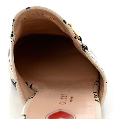 Gucci Azalea Calfskin GG Monogram Bi-Color Debossed Womens Princetown Slippers 38.5 Mystic White Black 10 of 12