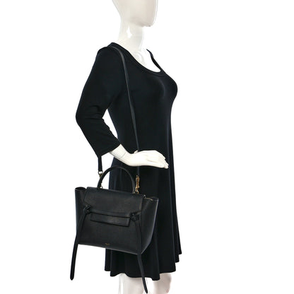 Celine Grained Calfskin Micro Belt Bag Black 2 of 12