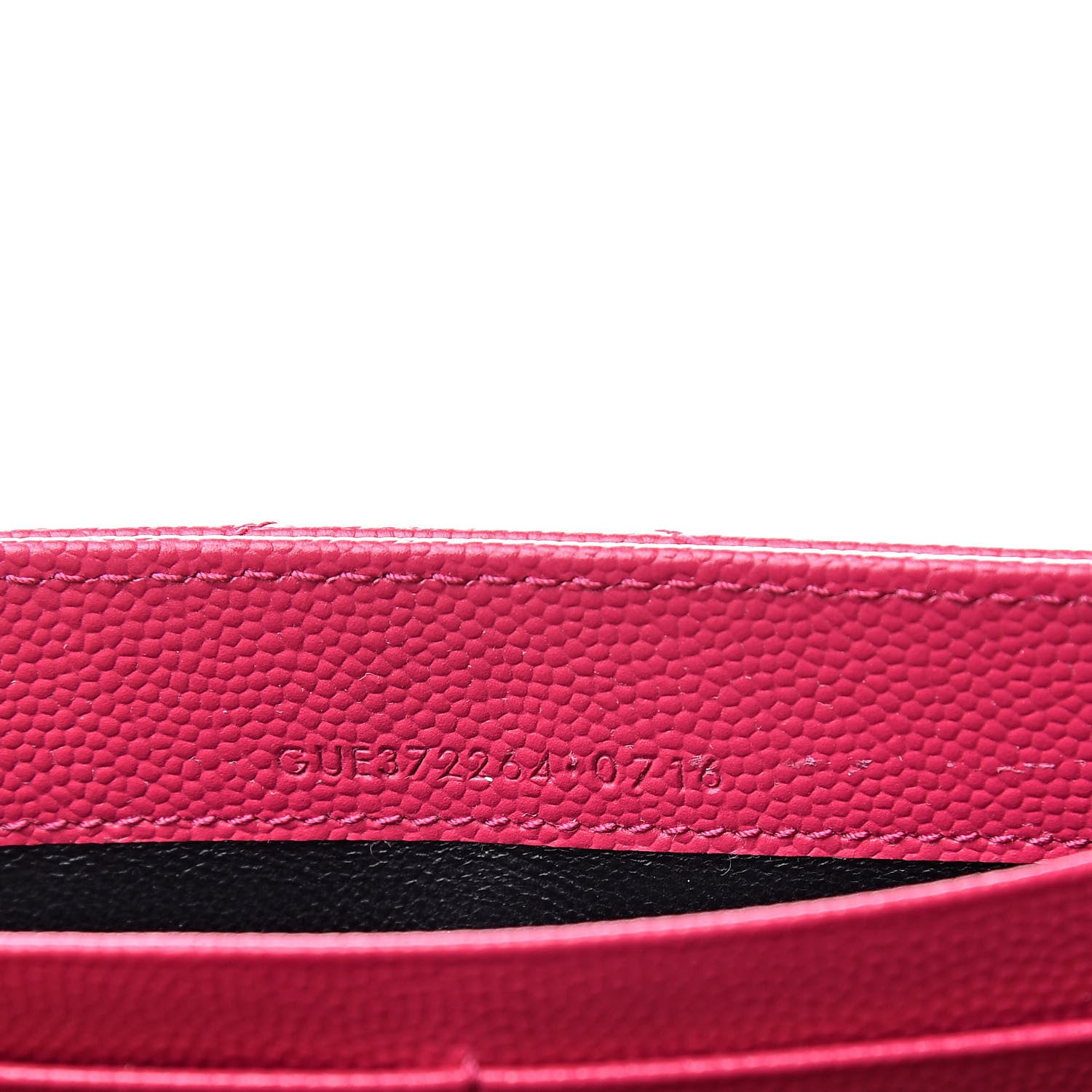 Saint Laurent Grain De Poudre Matelasse Chevron Monogram Flap Wallet Bubblegum 8 of 9