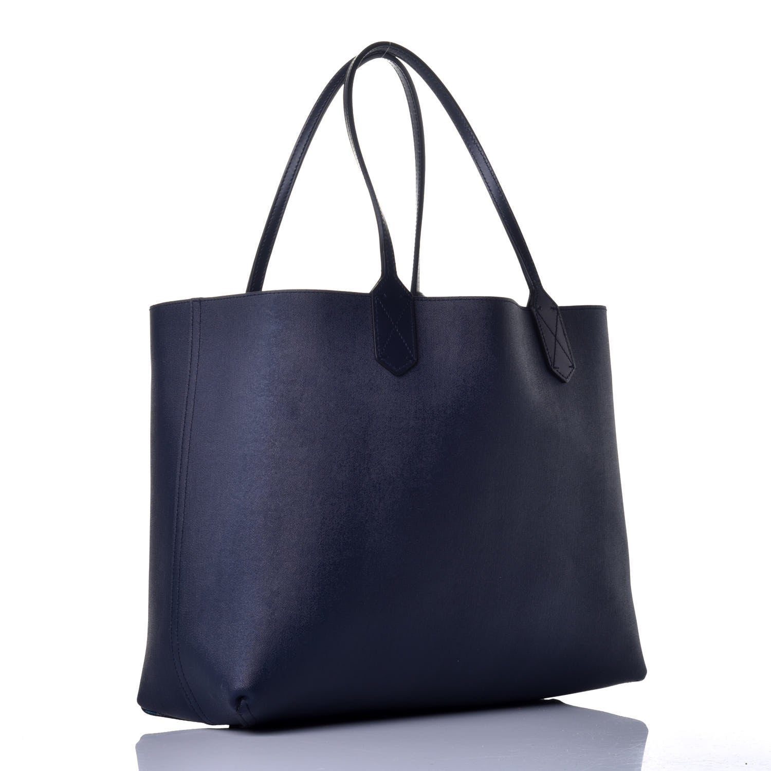 Gucci GG Supreme Monogram Blooms Medium Reversible Tote Beige Blue Navy 5 of 16